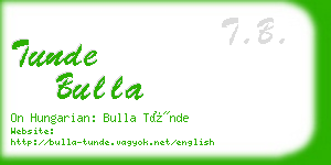 tunde bulla business card